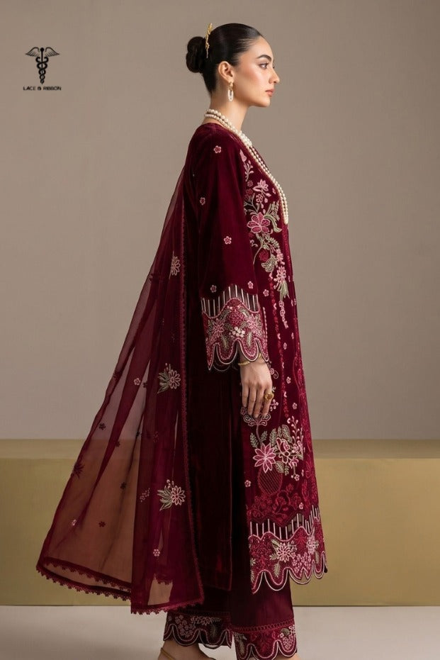 LCRB-24 EMBROIDERED DHANAK UNSTITCHED WINTER 3PC