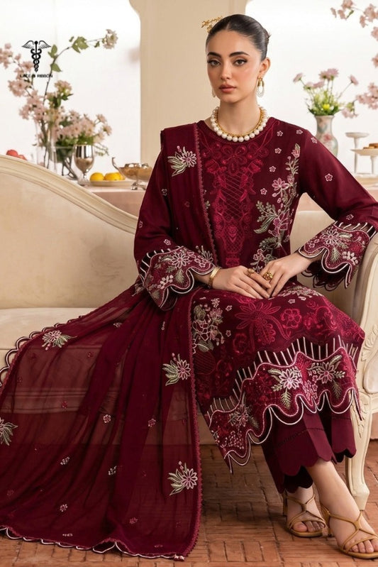 LCRB-24 EMBROIDERED DHANAK UNSTITCHED WINTER 3PC