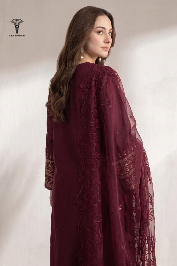 LCRB-30 EMBROIDERED DHANAK UNSTITCHED WINTER 3PC