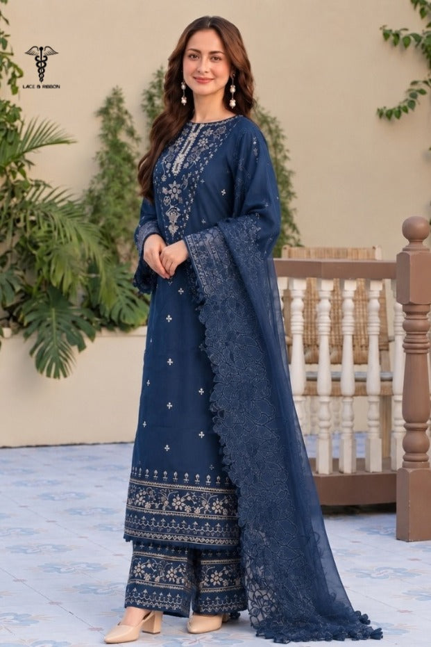 LCRB-13 EMBROIDERED DHANAK UNSTITCHED WINTER 3PC
