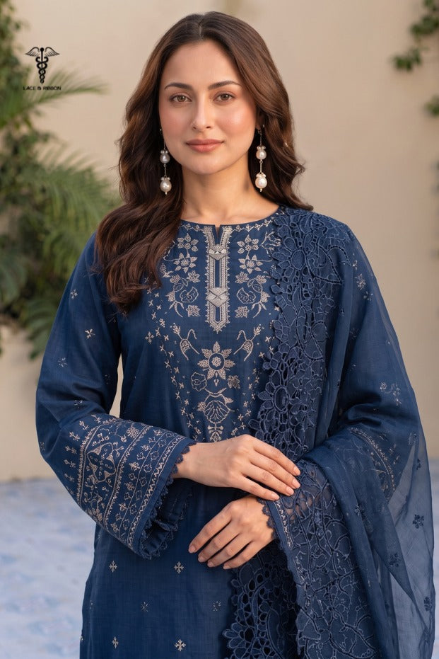 LCRB-13 EMBROIDERED DHANAK UNSTITCHED WINTER 3PC
