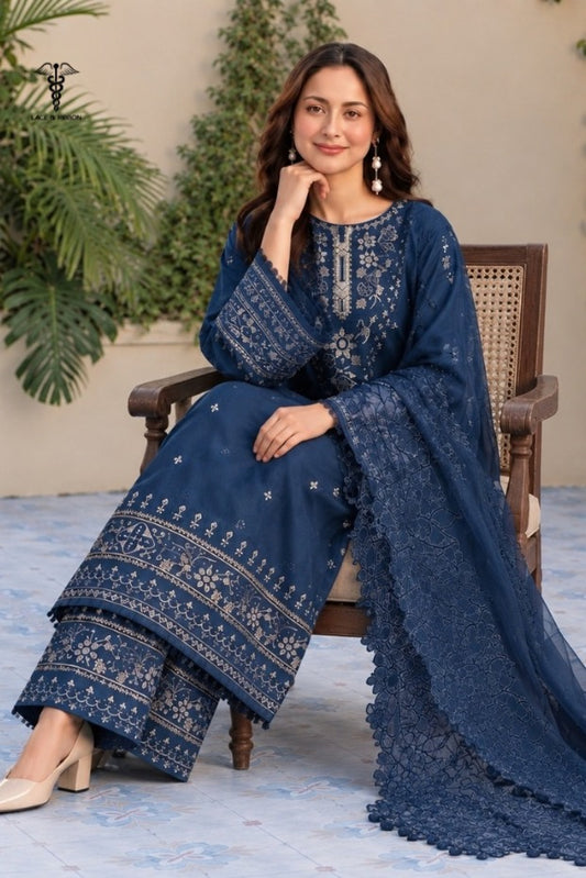 LCRB-13 EMBROIDERED DHANAK UNSTITCHED WINTER 3PC