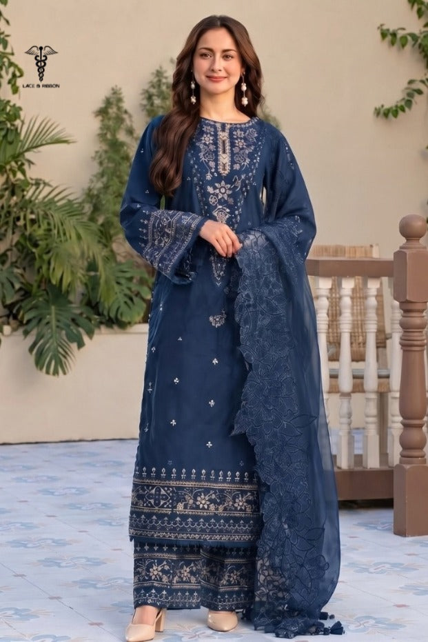 LCRB-13 EMBROIDERED DHANAK UNSTITCHED WINTER 3PC