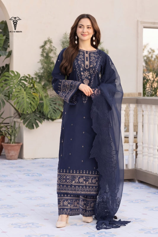 LCRB-29 EMBROIDERED DHANAK UNSTITCHED WINTER 3PC