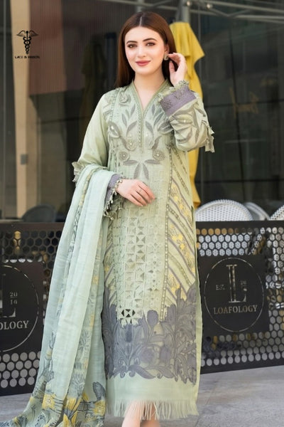 LCRB-26 EMBROIDERED DHANAK UNSTITCHED WINTER 3PC
