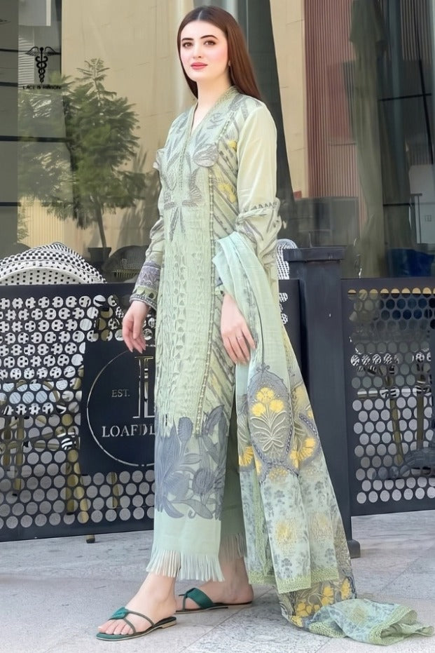 LCRB-26 EMBROIDERED DHANAK UNSTITCHED WINTER 3PC