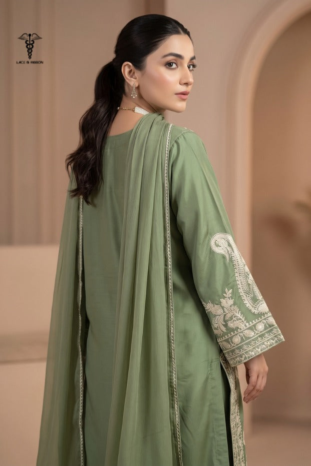 LCRB-08 EMBROIDERED DHANAK UNSTITCHED WINTER 3PC